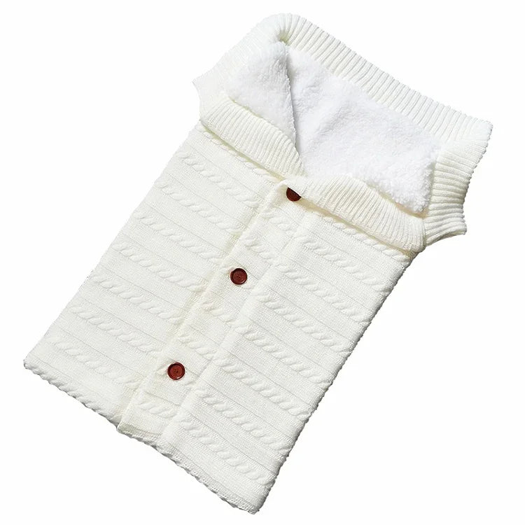 Túi ngủ cho trẻ sơ sinh bằng vải cotton mềm ấm đan kim