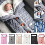 Túi ngủ cho trẻ sơ sinh bằng vải cotton mềm ấm đan kim