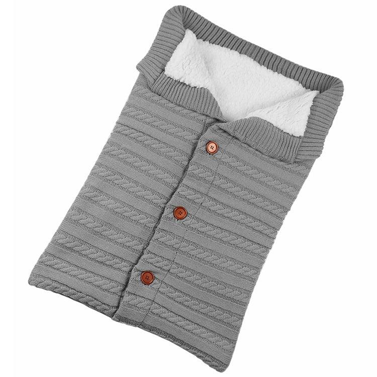 Túi ngủ cho trẻ sơ sinh bằng vải cotton mềm ấm đan kim