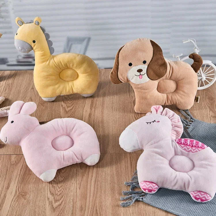 Gối bảo vệ đầu cotton hoạt hình cho bé, thoáng khí, có thể giặt, chống cắn, gối tựa đầu