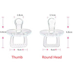 Sản phẩm cho bé, núm vú giả silicone tròn đầy đủ, núm vú giả trong suốt đầu tròn