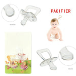 Sản phẩm cho bé, núm vú giả silicone tròn đầy đủ, núm vú giả trong suốt đầu tròn