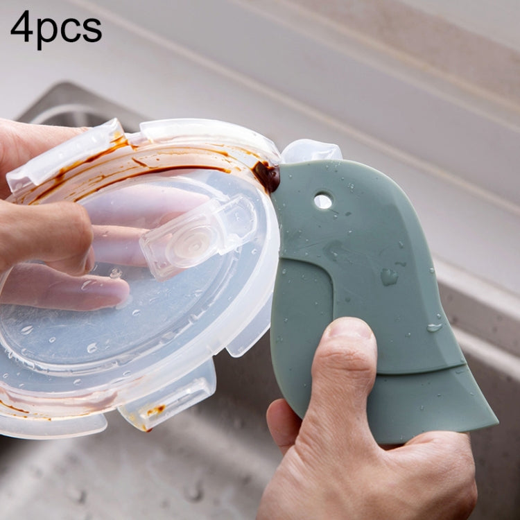 Bộ 4 dụng cụ cạo mềm hình chim cánh cụt cho nhà bếp và làm bánh