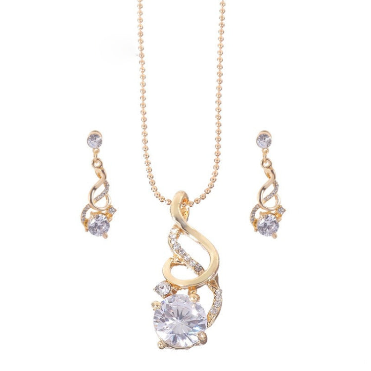 Bộ trang sức pha lê zircon thời trang cho cô dâu
