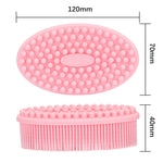 Bàn chải mát-xa da đầu silicon mềm cho bé, bàn chải tắm da đầu silicon