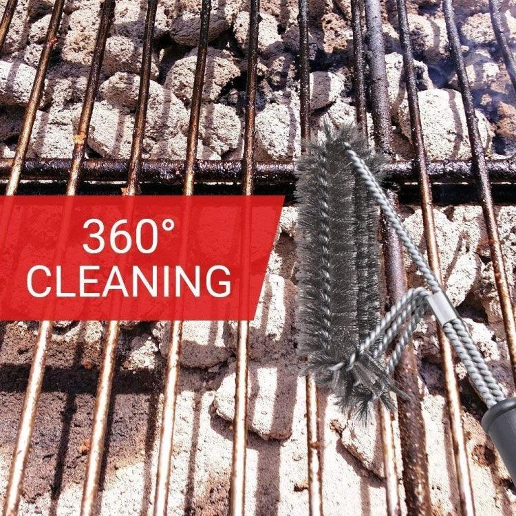 Bàn chải dây thép lớn làm sạch chảo nướng BBQ, dài 44cm