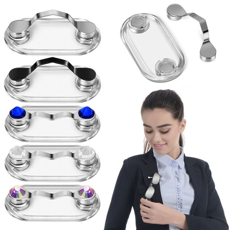 Giá Đỡ Kính Nam Châm Ghim Số Bảng Kẹp Tai Nghe Kính, Màu Đen, Bạc, Kim Cương Trắng, Kim Cương Màu