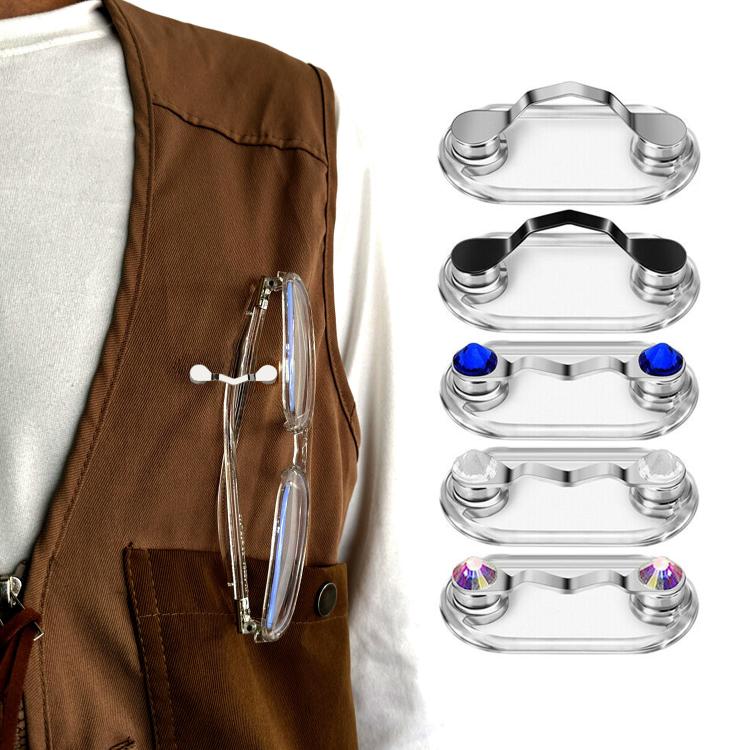 Giá Đỡ Kính Nam Châm Ghim Số Bảng Kẹp Tai Nghe Kính, Màu Đen, Bạc, Kim Cương Trắng, Kim Cương Màu