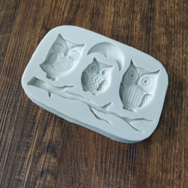 Khuôn fondant hình cú để trang trí bánh tự làm, khuôn silicone socola hình cú