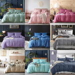 Bộ ga giường công chúa với vỏ gối trang trí bằng vải microfiber đã giặt, cỡ đơn (1 vỏ gối và 1 chăn), cỡ queen (2 vỏ gối và 1 chăn), cỡ king (2 vỏ gối và 1 chăn)