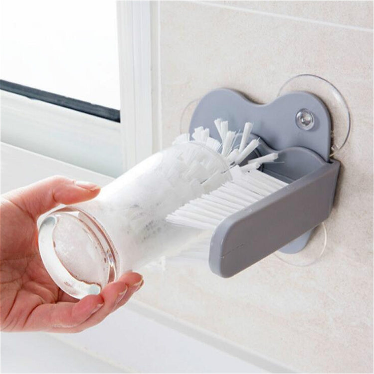 Bàn chải cốc dính tường làm sạch lười biếng, dụng cụ làm sạch cốc nhà bếp