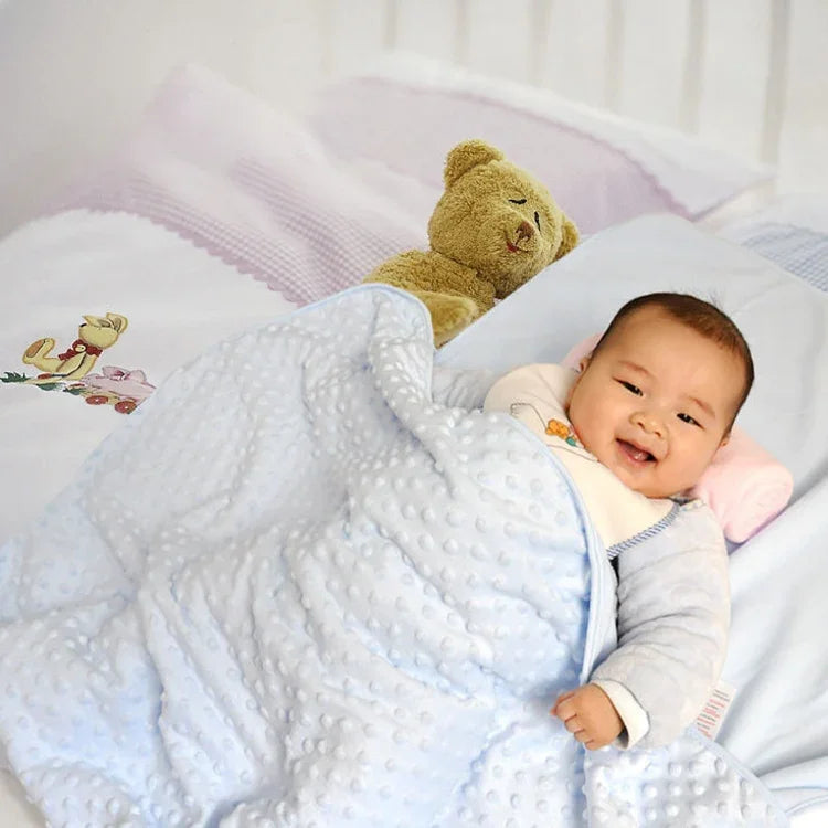 Chăn len dệt đôi cho bé mùa xuân và thu