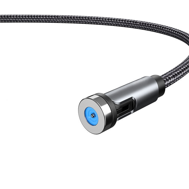 CC56 Nắp chống bụi dây cáp từ tính xoay, chiều dài cáp: 2m, đầu Android 2m, đầu Micro USB 2m, đầu Type-C 2m, đầu 8Pin 2m, dây 2m + ba đầu, 2m + 8Pin + Type-C/USB-C + Micro USB, dây 2m