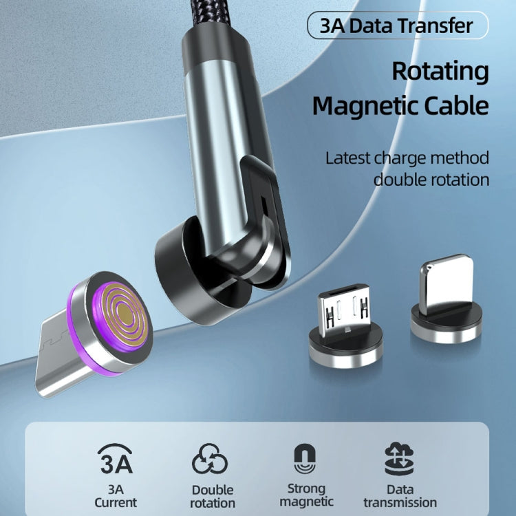 Cáp dữ liệu sạc nhanh từ tính xoay 540 độ CC57, 1m + 8 Pin + Type-C/USB-C + Micro USB + đỏ, 1m + Type-C/USB-C + Micro USB + đen, 2m + Type-C/USB-C + Micro USB + đỏ, 2m + Type-C/USB-C + Micro USB + đen