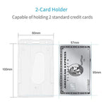 20 cái hộp đựng thẻ ID bằng nhựa cứng, hộp đựng thẻ trong suốt hai mặt, ép phun liền khối, loại đứng PS