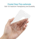 20 cái hộp đựng thẻ ID bằng nhựa cứng, hộp đựng thẻ trong suốt hai mặt, ép phun liền khối, loại đứng PS