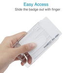 20 cái hộp đựng thẻ ID bằng nhựa cứng, hộp đựng thẻ trong suốt hai mặt, ép phun liền khối, loại đứng PS