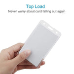 20 cái hộp đựng thẻ ID bằng nhựa cứng, hộp đựng thẻ trong suốt hai mặt, ép phun liền khối, loại đứng PS