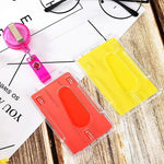 20 cái hộp đựng thẻ ID bằng nhựa cứng, hộp đựng thẻ trong suốt hai mặt, ép phun liền khối, loại đứng PS