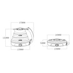 Ấm điện du lịch gấp gọn silicon thông minh giữ nhiệt độ ổn định, phích cắm Mỹ, phích cắm EU