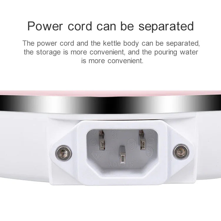 Ấm điện du lịch gấp gọn silicon thông minh giữ nhiệt độ ổn định, phích cắm Mỹ, phích cắm EU
