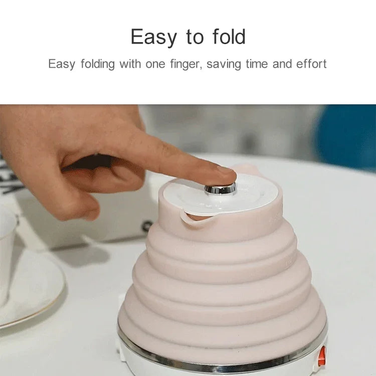 Ấm điện du lịch gấp gọn silicon thông minh giữ nhiệt độ ổn định, phích cắm Mỹ, phích cắm EU