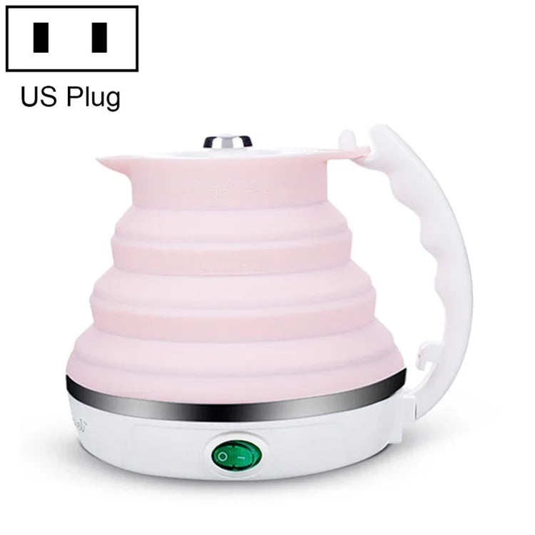 Ấm điện du lịch gấp gọn silicon thông minh giữ nhiệt độ ổn định, phích cắm Mỹ, phích cắm EU