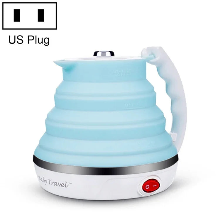 Ấm điện du lịch gấp gọn silicon thông minh giữ nhiệt độ ổn định, phích cắm Mỹ, phích cắm EU