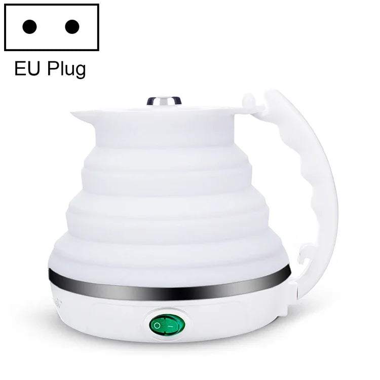 Ấm điện du lịch gấp gọn silicon thông minh giữ nhiệt độ ổn định, phích cắm Mỹ, phích cắm EU