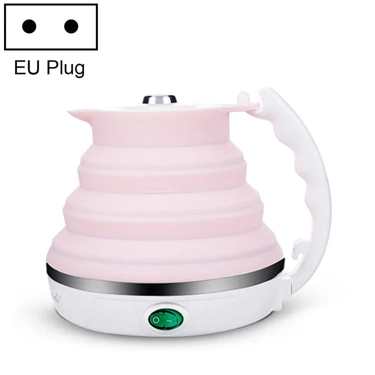 Ấm điện du lịch gấp gọn silicon thông minh giữ nhiệt độ ổn định, phích cắm Mỹ, phích cắm EU