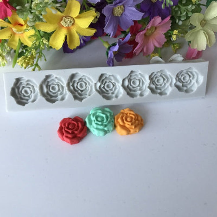 Khuôn silicone hình hoa hồng, dụng cụ trang trí bánh fondant, hình hoa hồng