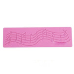 Bộ 2 khuôn silicone trang trí bánh hình nốt nhạc, dụng cụ làm bánh fondant DIY