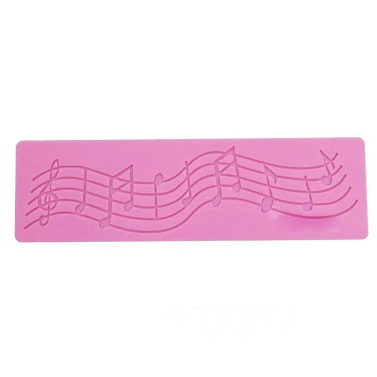 Bộ 2 khuôn silicone trang trí bánh hình nốt nhạc, dụng cụ làm bánh fondant DIY