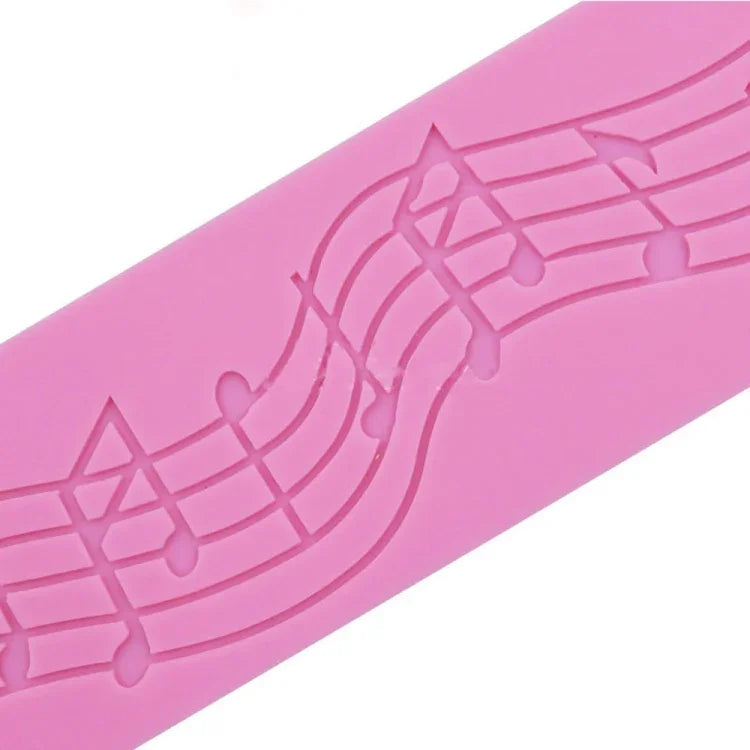 Bộ 2 khuôn silicone trang trí bánh hình nốt nhạc, dụng cụ làm bánh fondant DIY