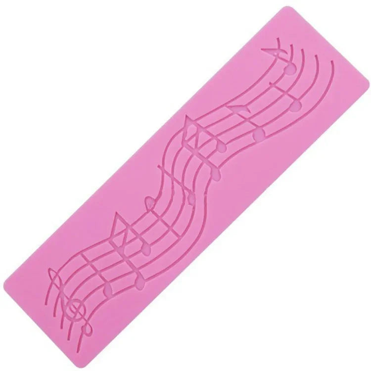 Bộ 2 khuôn silicone trang trí bánh hình nốt nhạc, dụng cụ làm bánh fondant DIY