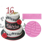 Bộ 2 khuôn silicone trang trí bánh hình nốt nhạc, dụng cụ làm bánh fondant DIY