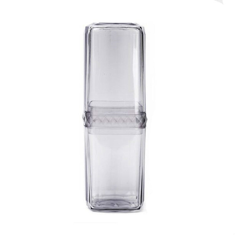 Bộ rửa du lịch 2 trong 1 đa chức năng gồm cốc rửa, kem đánh răng, bàn chải đánh răng, hộp đựng chai tách rời