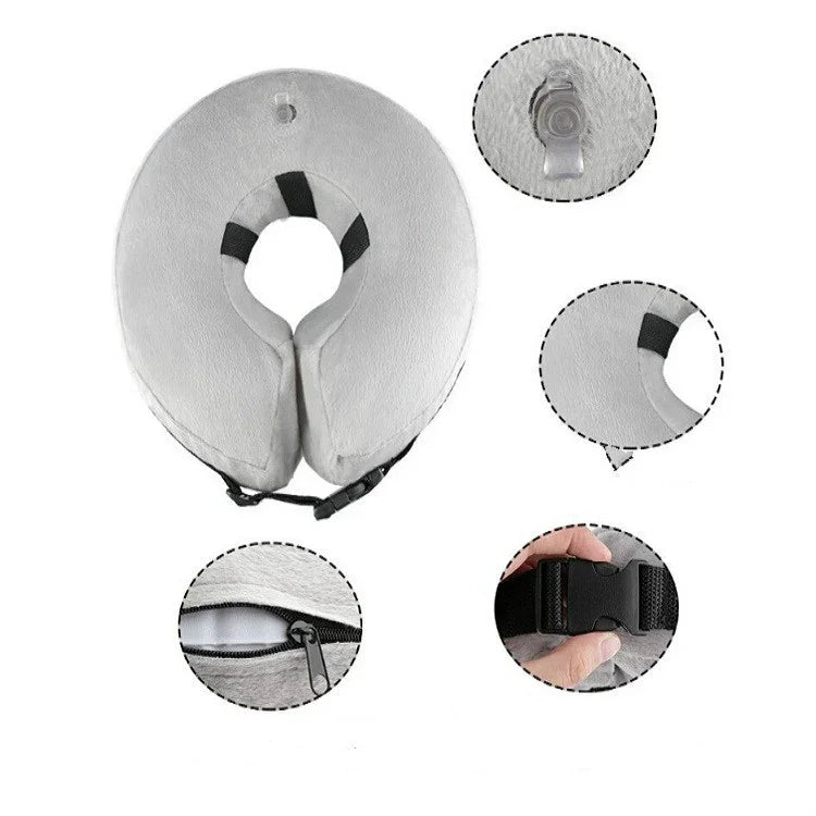 Vòng Cổ Bơm Hơi Cho Thú Cưng Bảo Vệ Vết Thương Ấm Áp, M, L