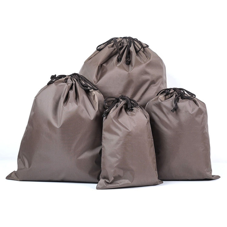 Túi lưu trữ du lịch chống nước bằng nylon 4 trong 1 có dây rút, túi đựng quần áo, kích thước 20cmx30cm, 27cmx34cm, 34cmx39cm, 46cmx57cm