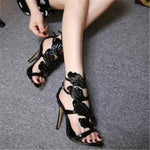 Giày cao gót mảnh cánh kim loại cho nữ, size 35, 36, 37, 38, 39, 40