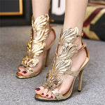 Giày cao gót mảnh cánh kim loại cho nữ, size 35, 36, 37, 38, 39, 40