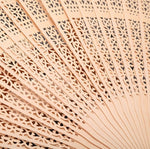 Quạt gỗ thơm phong cách cổ điển, quạt gấp, quạt múa thủ công chắc chắn, kích thước 8 inch