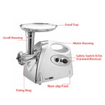 Máy xoắn xúc xích đa năng gia đình MGB-120A 250W, máy xay thịt inox, MGB-120A màu đen