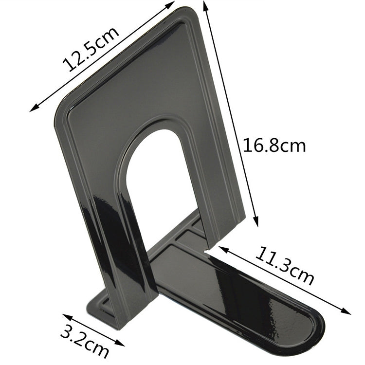 2 PCS Simple Metal Bookend Support Frame Non Slip Book Stand Desktop Organizer
