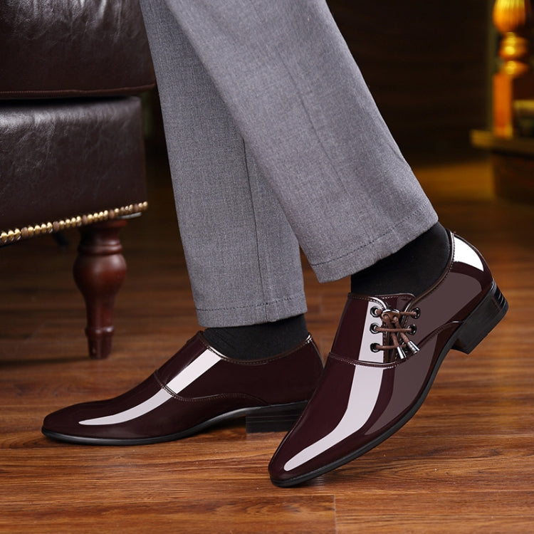 Giày da nam công sở mũi nhọn bóng, size 38, 39, 40, 41, 42, 43, 44, 45, 46, 47, 48