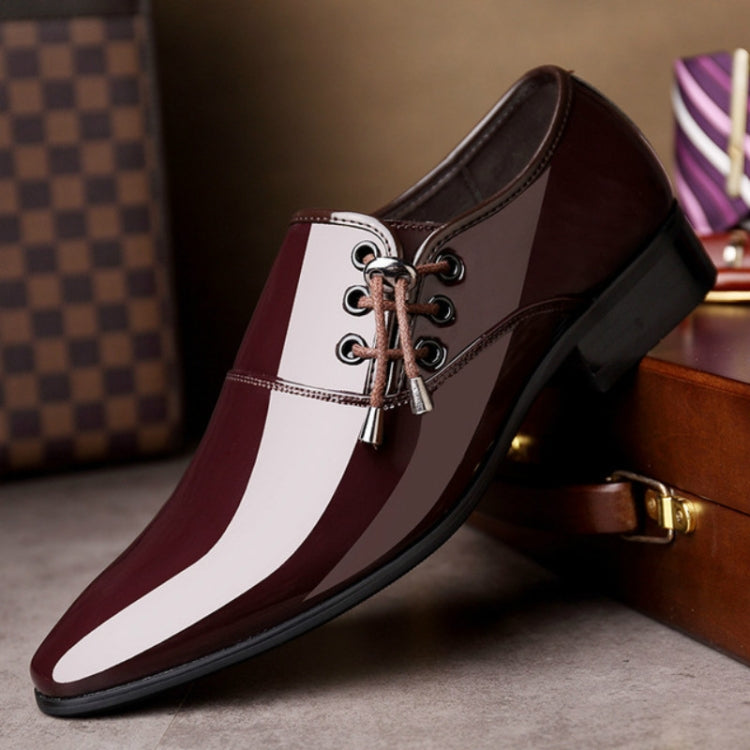 Giày da nam công sở mũi nhọn bóng, size 38, 39, 40, 41, 42, 43, 44, 45, 46, 47, 48