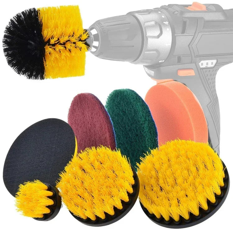 Bộ 19 miếng chổi đánh bóng khoan điện nylon lục giác gia đình, 19 trong 1