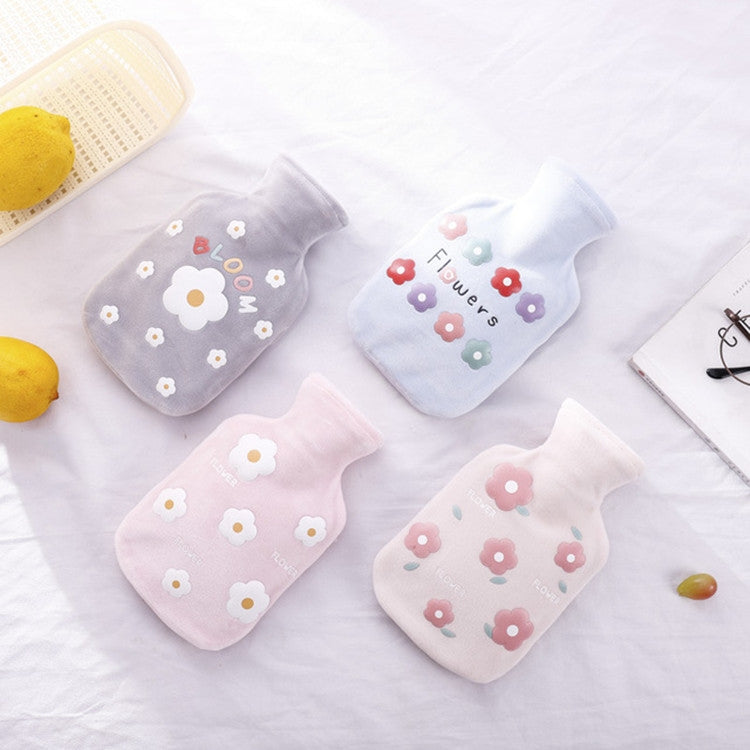 Túi bình nước nóng nhung hình hoa hoạt hình, túi sưởi tay bơm nước