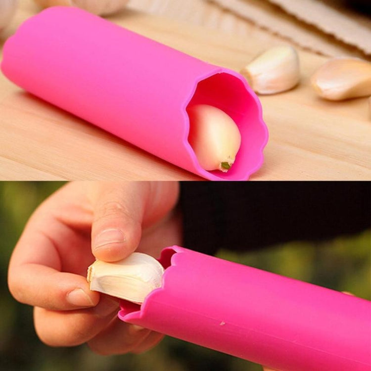 Bộ 2 dụng cụ ép tỏi, bóc tỏi nhà bếp không làm đau tay, dụng cụ bóc tỏi silicone, màu xanh lá, đỏ, xanh dương