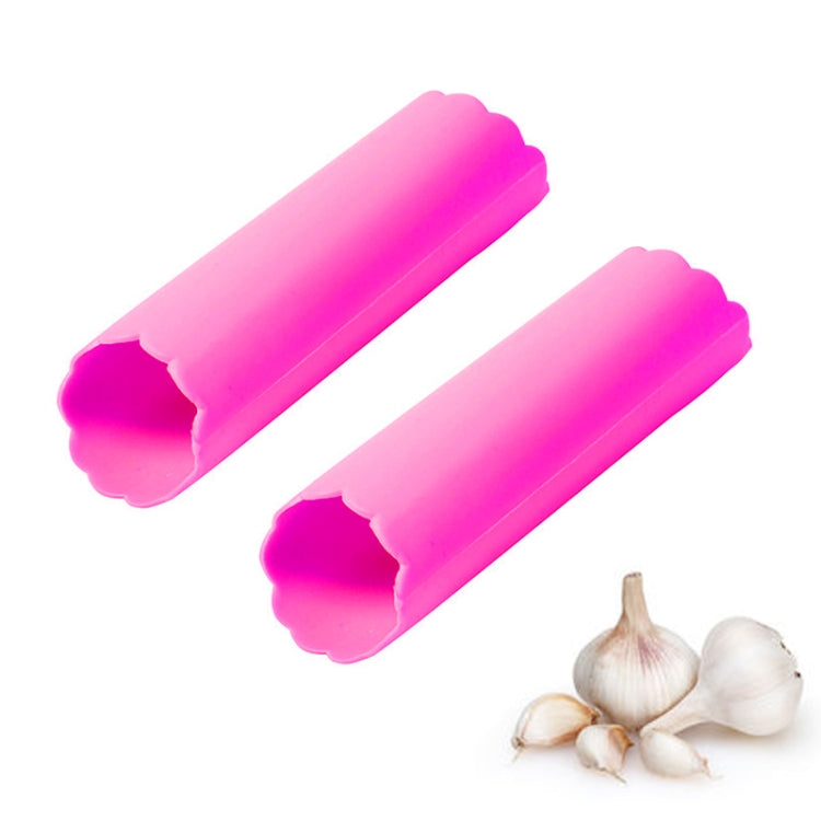 Bộ 2 dụng cụ ép tỏi, bóc tỏi nhà bếp không làm đau tay, dụng cụ bóc tỏi silicone, màu xanh lá, đỏ, xanh dương